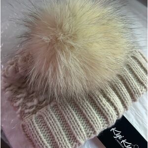 Kyi Kyi Genuine Fox Fur Beani (Womens)